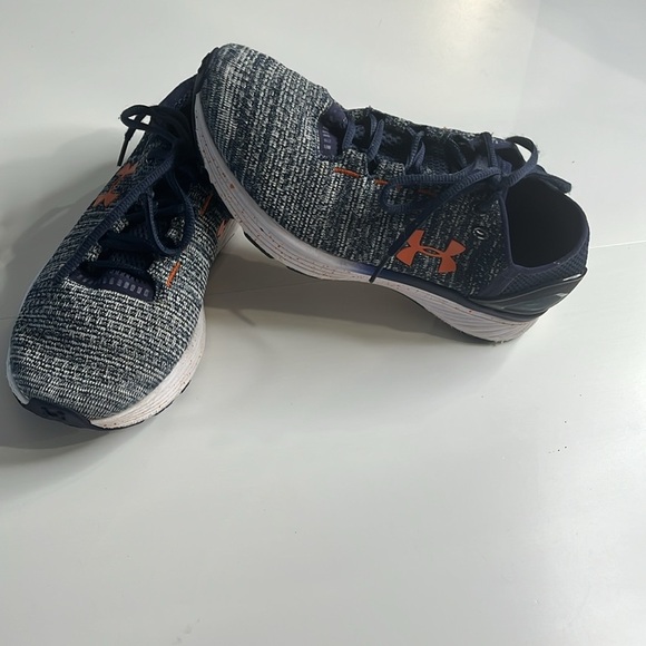 Under Armour Blue and Orange Athletic Sneakers size 8 - Picture 2 of 5